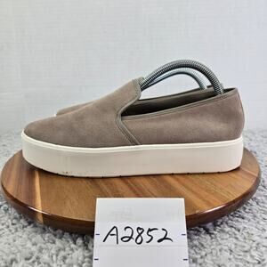 Vince Brendon B Brown Suede Slip On Platform Casual Lifestyle Sneaker Womens 9.5